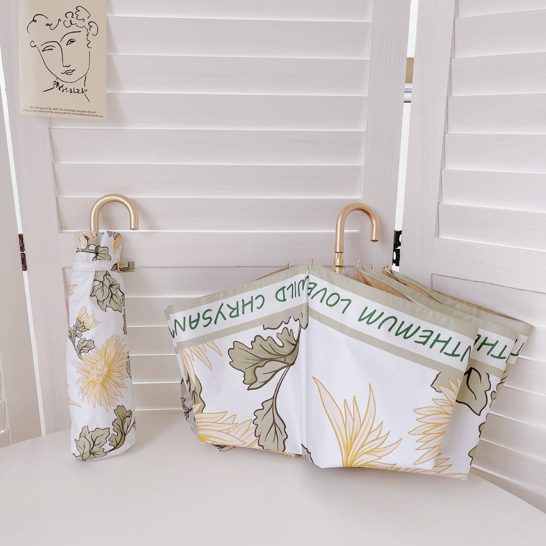 Dame sammenleggbart paraply med elegant hjerte-design Skanto