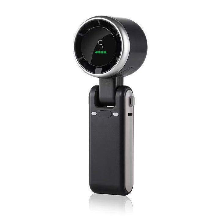 Unisex nan kompakt sammenleggbar håndvifte med digitalt batteristatusdisplay og svingbart neigekraft Skanto