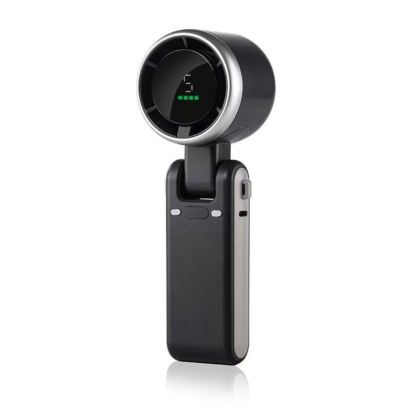 Unisex nan kompakt trådløs håndvifte med sammenleggbart hode og digital batteriindikator Skanto