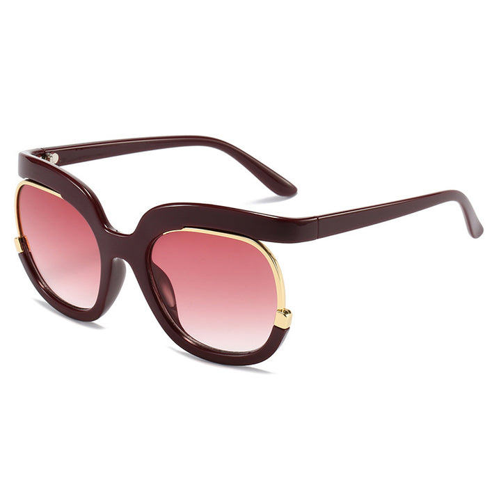 Dame Overdimensjonert Solbrille med elegant Skildpadde-design Skanto