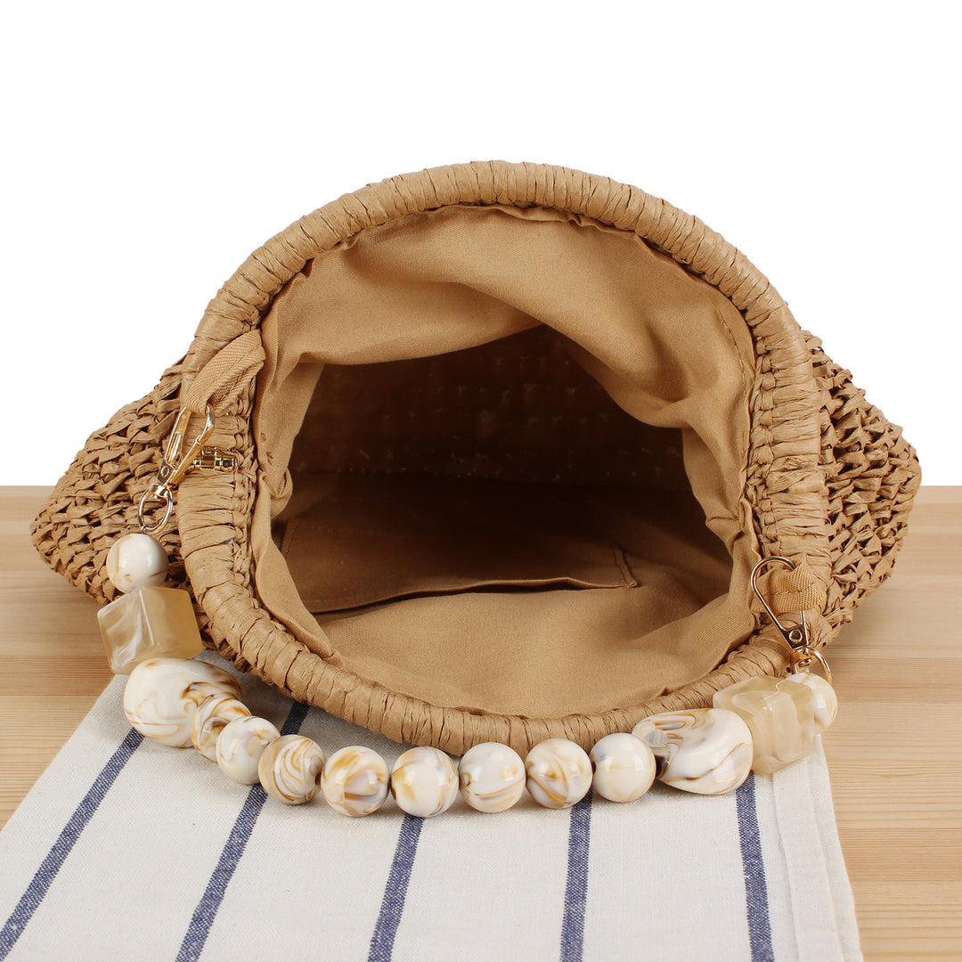 Shoulder Bag with Elegant Pearl Embellishment Skanto