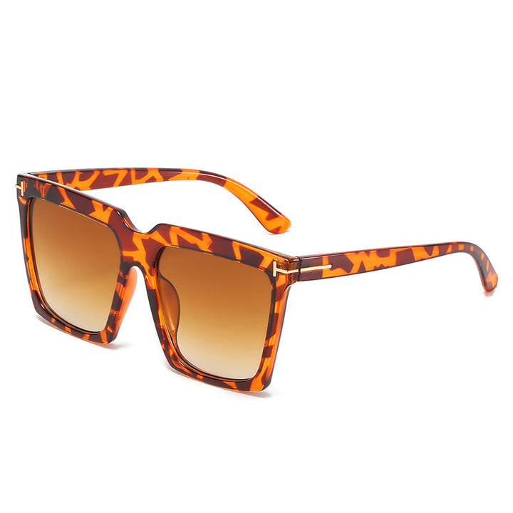 Dame oversized firkantet solbrille med luksuriøse aksenter Skanto