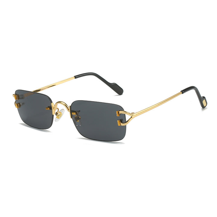 Dame designer solbriller med elegant metallramme og polariserte glass Skanto