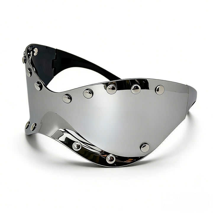 Damer futuristisk designer-solbrille med dekorative metalldetaljer Skanto