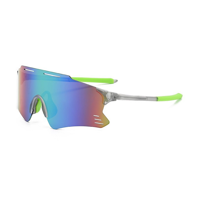 Unisex nan sporty solbriller med ett-stykke visir polarisert glass rutsfritt nesestøtte Skanto