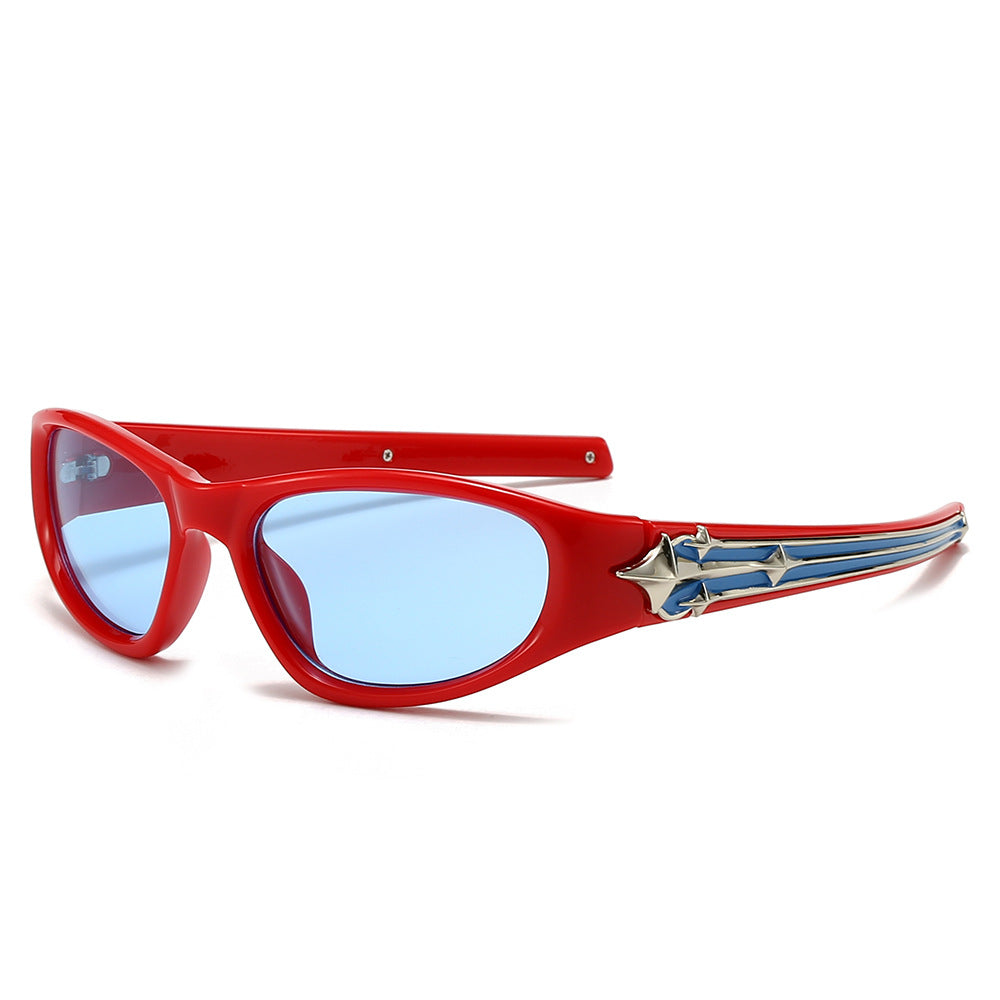 Dame Sporty solbrille i moderne design med stilfull metallramme Skanto