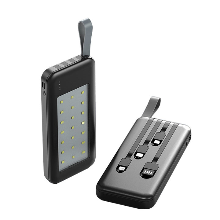 Trådløs Powerbank med Integrert LED-Lampe og Hurtiglading Skanto