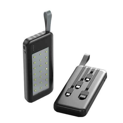 Trådløs Powerbank med Integrert LED-Lampe og Hurtiglading Skanto