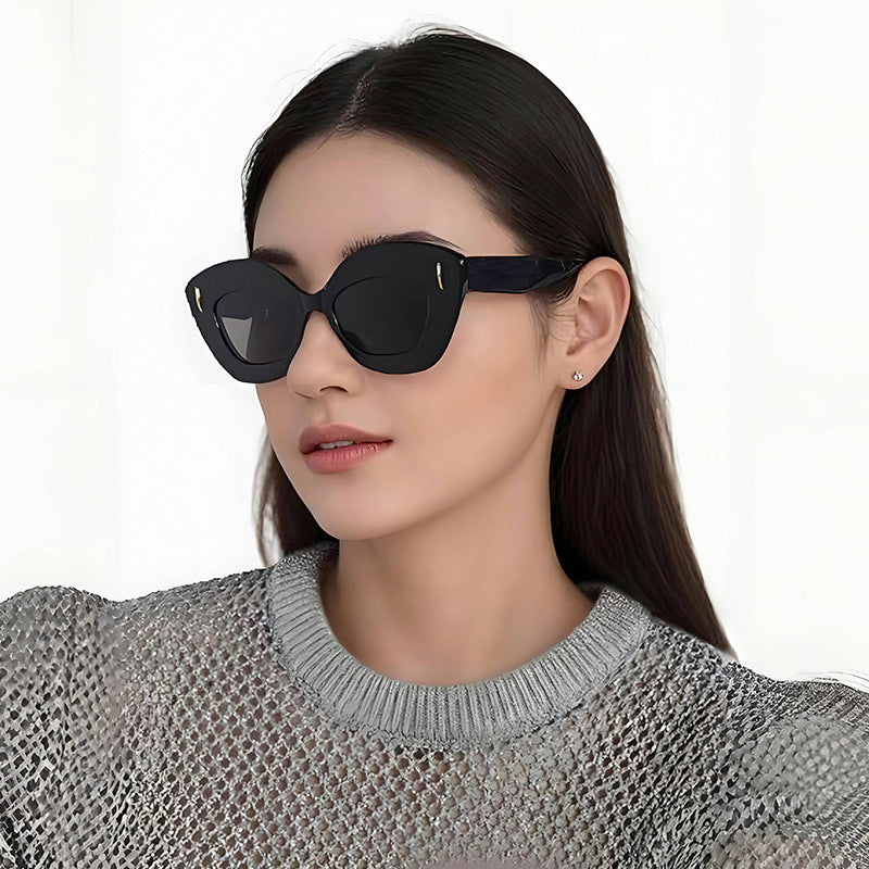Dame Cat-Eye solbriller med luksuriøse designelementer Skanto