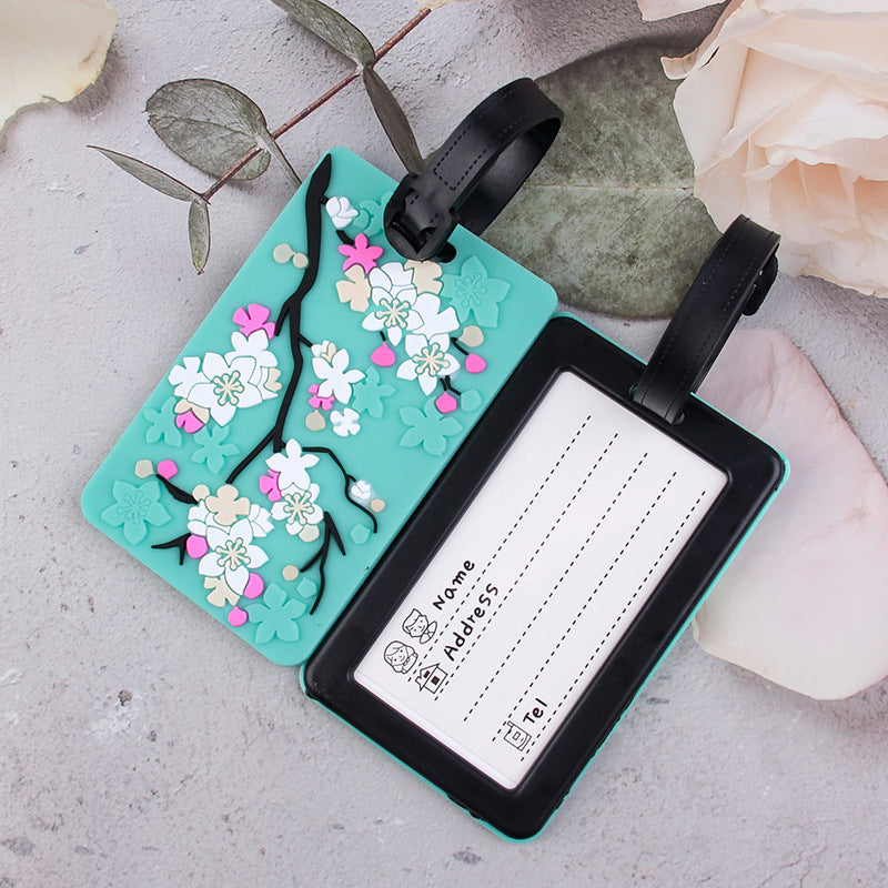 Blomster Silikon Bagasjelapp Skanto