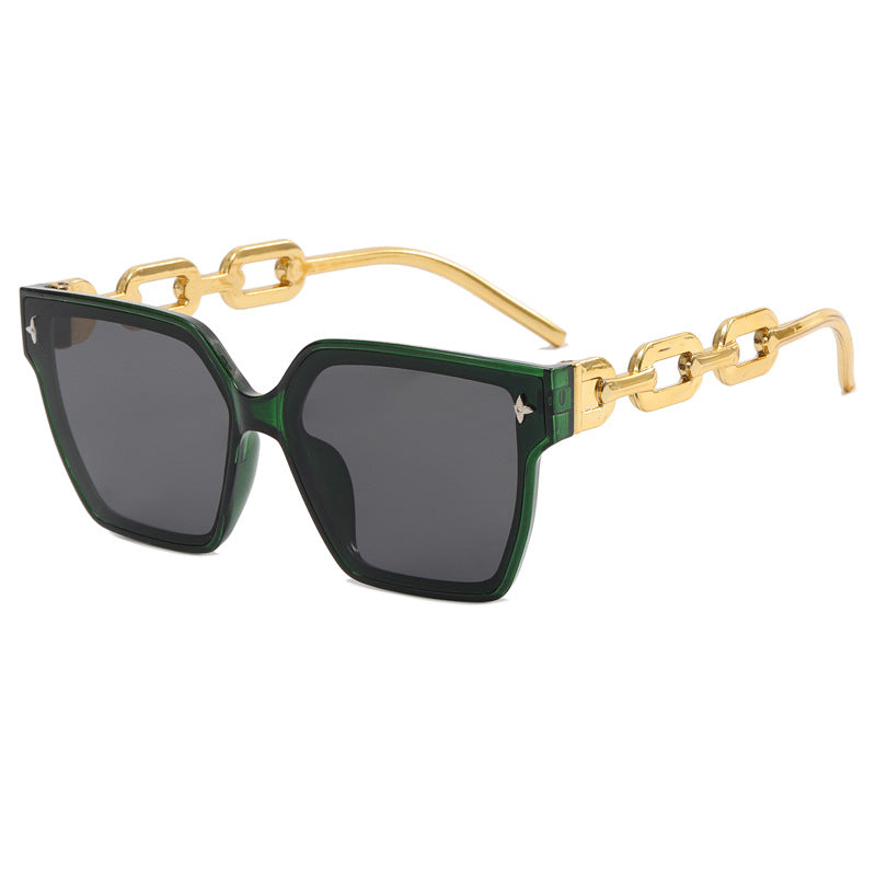 Dame moteriktig oversized solbrille med kombinert ramme Skanto