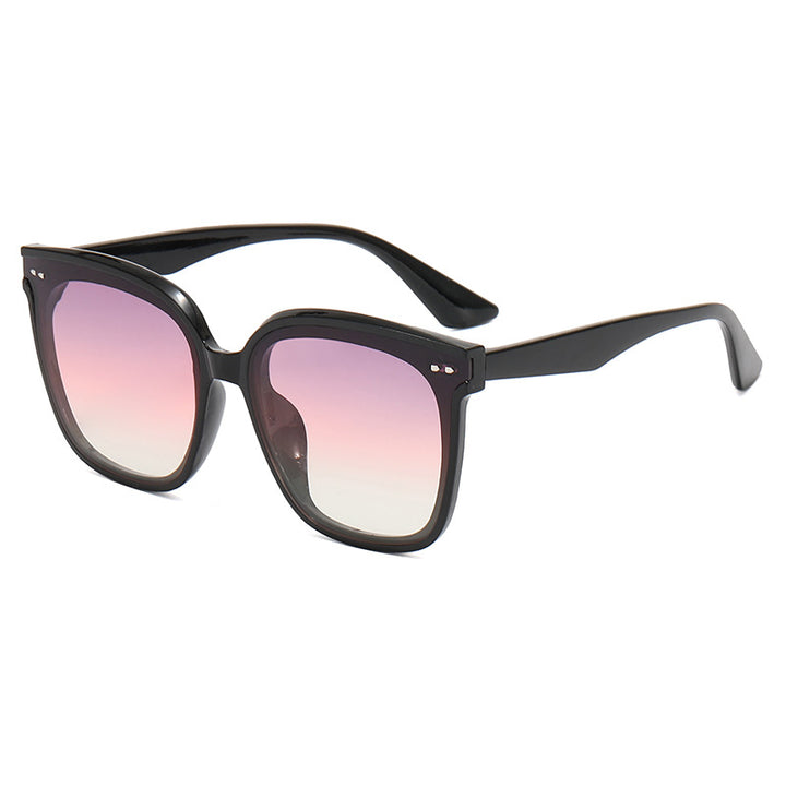 Dame kvadratisk solbrille med speilende fargekobling Skanto