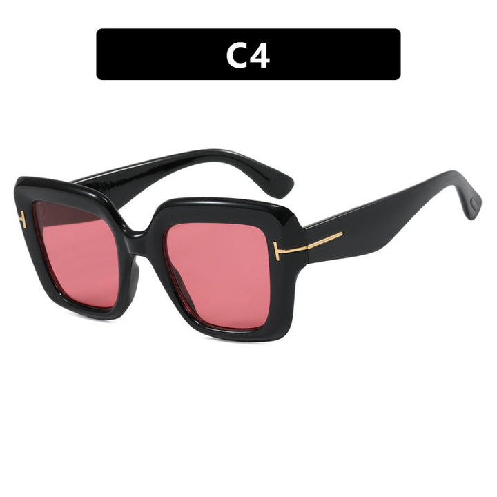 Dame firkantet solbrille med komfortabel plastramme og UV-beskyttelse Skanto
