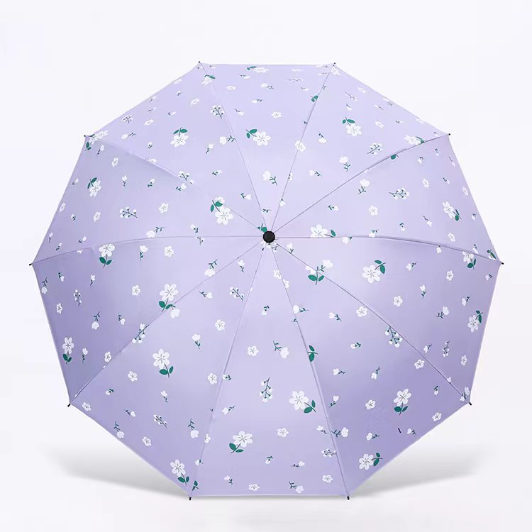 Dame paraply med blomsterdesign Skanto