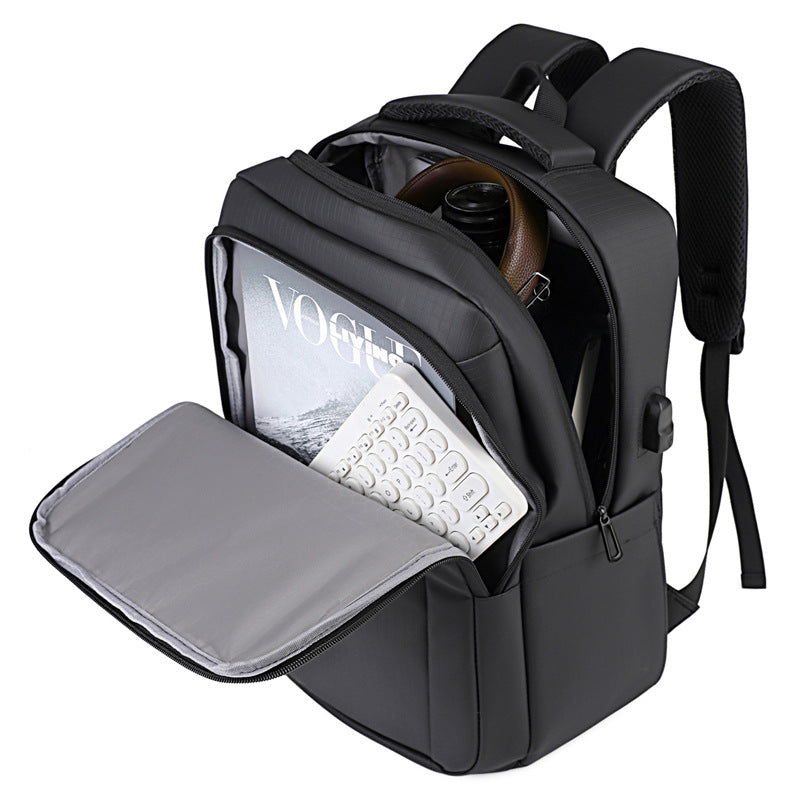 Stylish business backpack with protective pockets and ergonomic carrying system Skanto