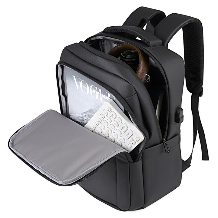 Stylish business backpack with protective pockets and ergonomic carrying system Skanto