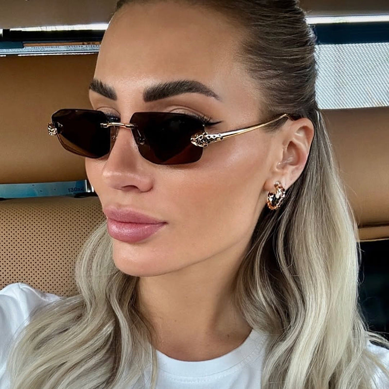 Dame elegant Halvram solbrille Skanto