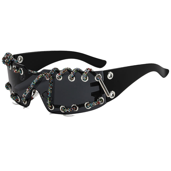 Dame solbrille med unikt snøringdesign Skanto
