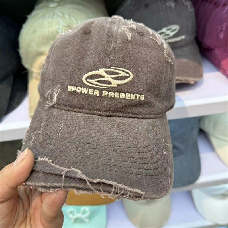 Unisex Slittet Bomull Baseball Caps Skanto