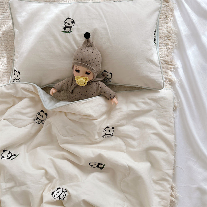 Unisex Cozy Teppe med Søtt Panda Design Skanto