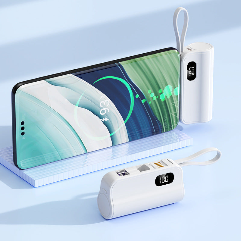 Mini-Powerbank med rask ladeport og allsidige funksjoner Skanto