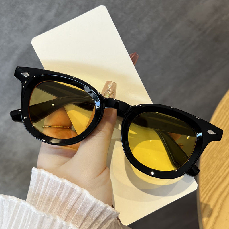 Damen modische Cat-Eye solbrille med transparent ramme Skanto