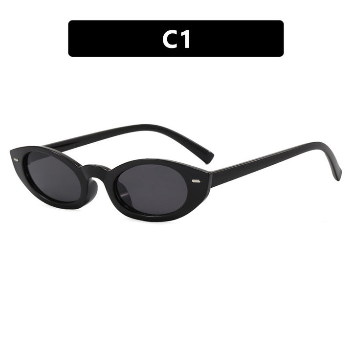 Dame Cat-Eye solbriller med moderne gjennomsiktig ramme Skanto