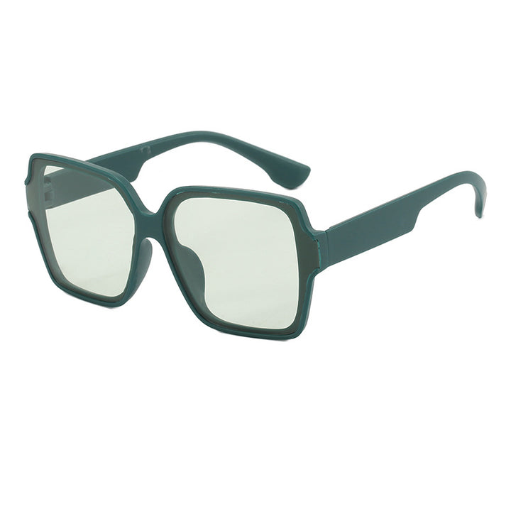 Dame kvadratisk solbrille med unik, stilfull ramme Skanto