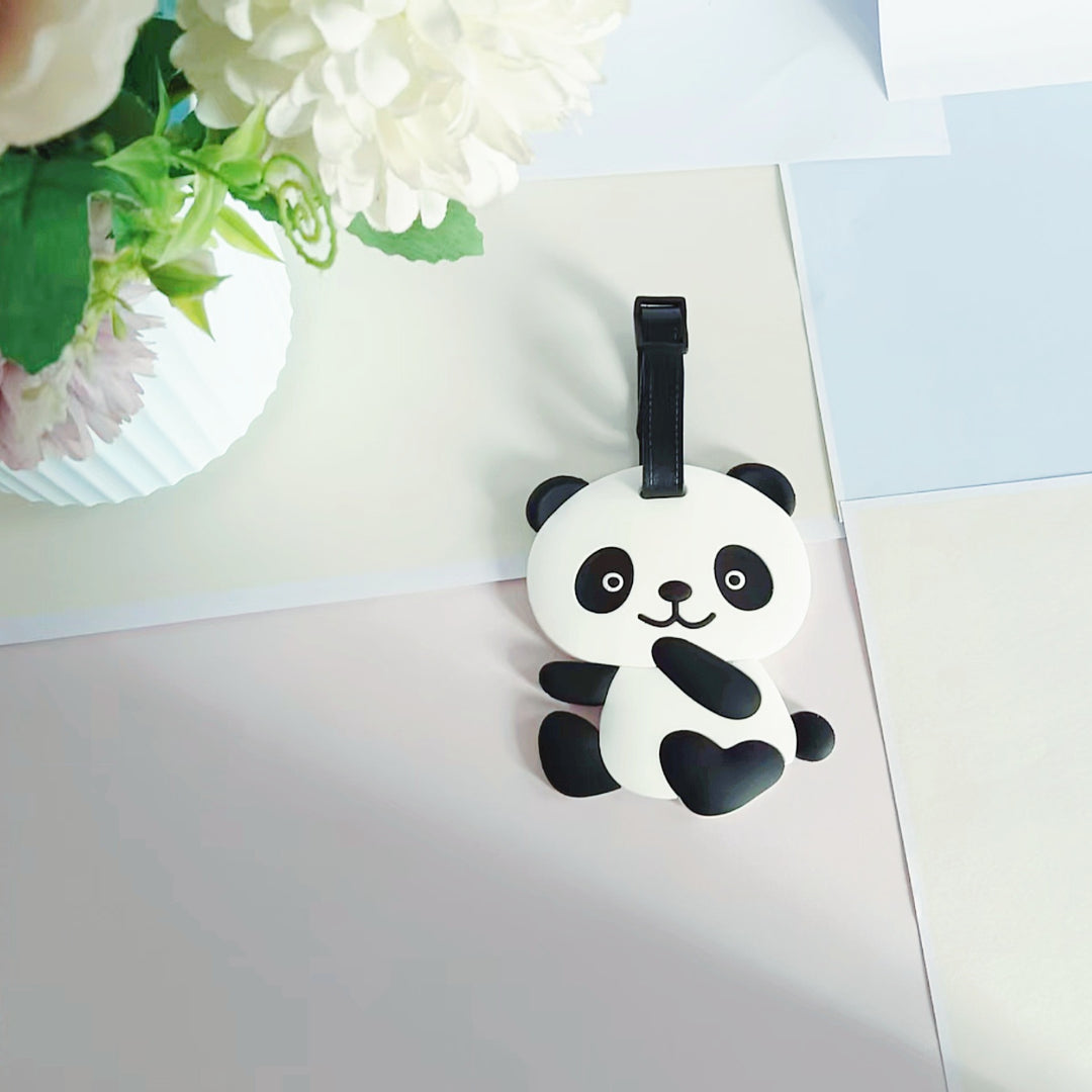 Unisex bagasjelapp i søtt pandadesign Skanto