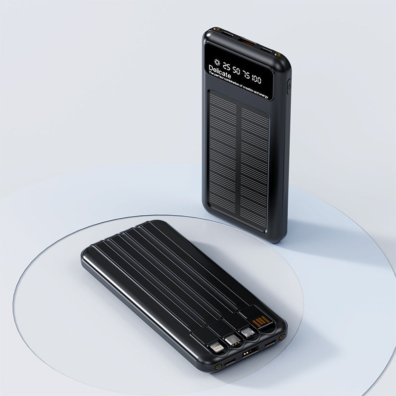 Solfokusert powerbank med digital skjerm og innovativ hurtiglading Skanto