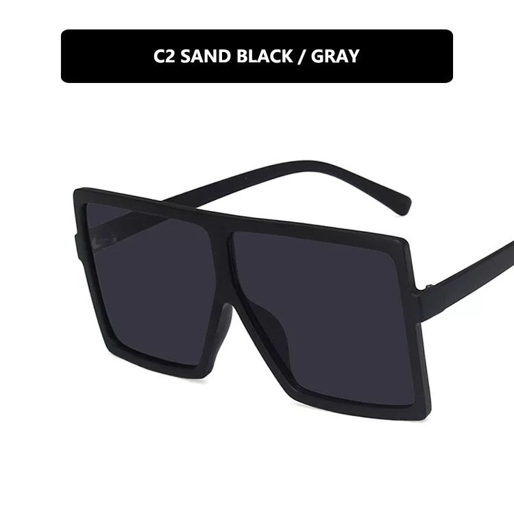 Damer moderne oversized solbrille med transparent ramme og stilige linser Skanto