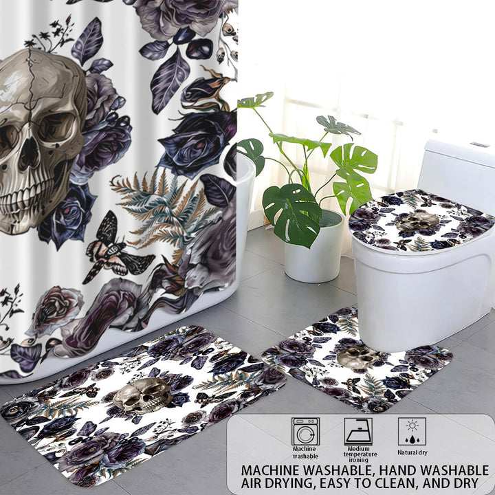 Kunstnerisk Skull Baderomsdekor Sett Skanto