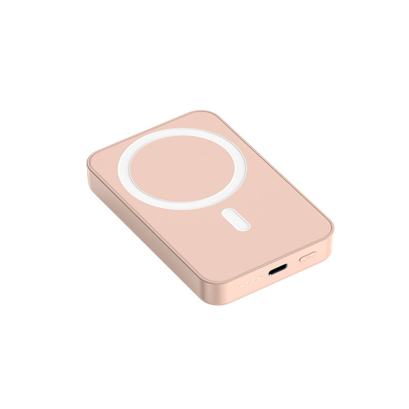 Bærbar powerbank med Qi-kompatibel magnetlading og integrert hurtigladefunksjon Skanto