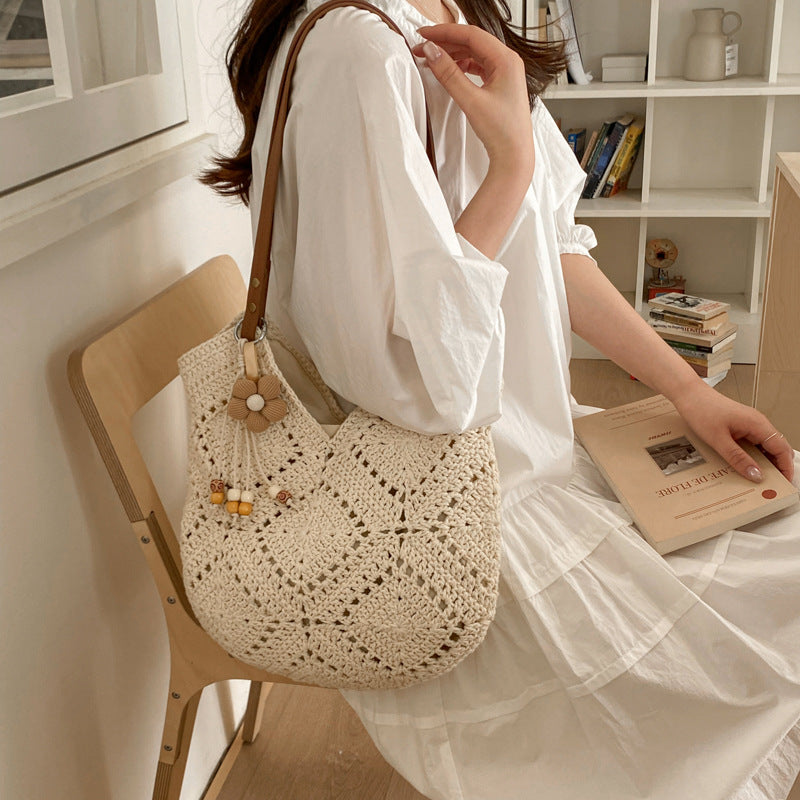 Håndlagd Makramee Shopper Bag Skanto