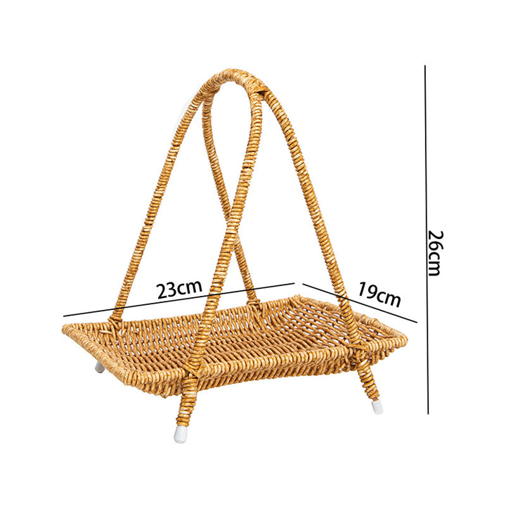 Dame Håndlaget oppbevaringskurv med rundt design Skanto