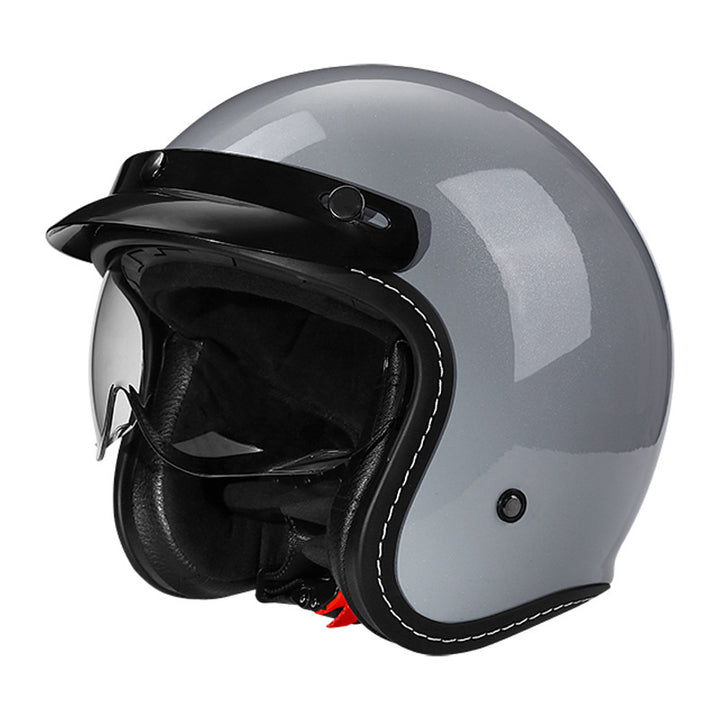 Retro Open-Face Motorsykkelhjelm Skanto