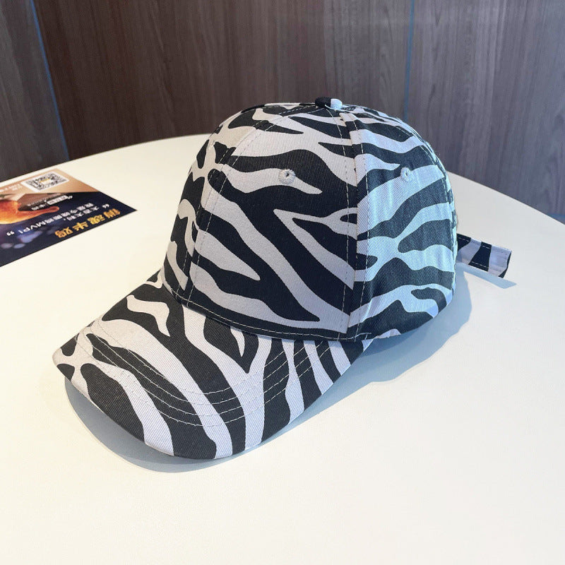 Kvinne Trendy Dyreprint Justerbar Baseball Cap Skanto