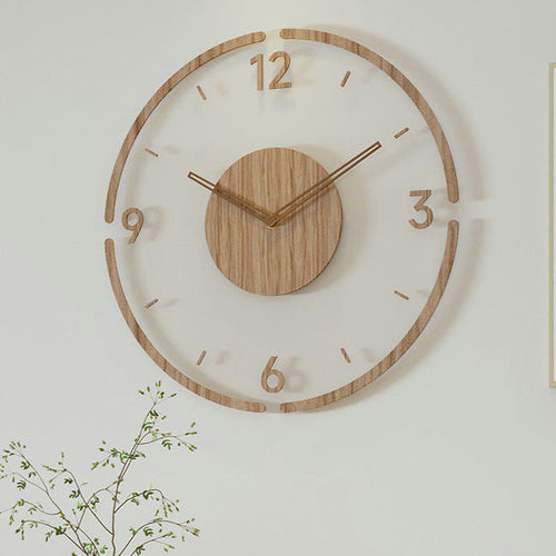 Skanto | Nordic – Stille Veggdekor Klokke I Ekte Tre, 35 Cm