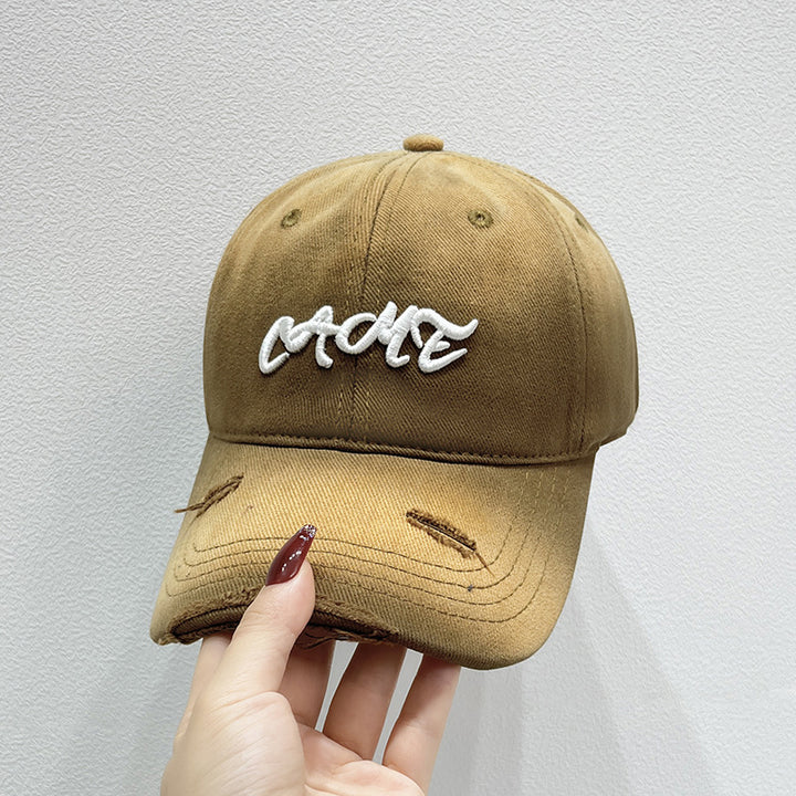 Herre Slitt Foran Brodert Baseball Caps Skanto