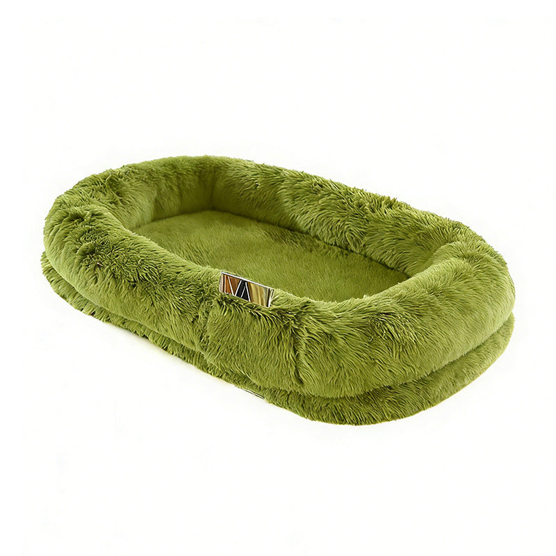 Plush Faus Fur Teppe Hundefläge