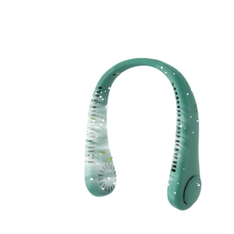 Unisex nan tragbar oppladbar nakkeflakt med stille dobbelvifte, justerbare luftnivåer og ergonomisk nakkebånd Skanto