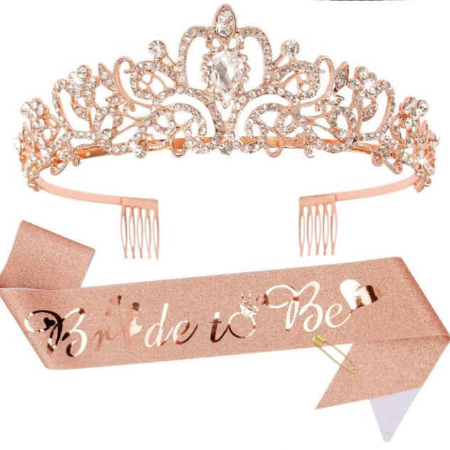 Damer Elegant Tiara med Personalisert Belte Skanto