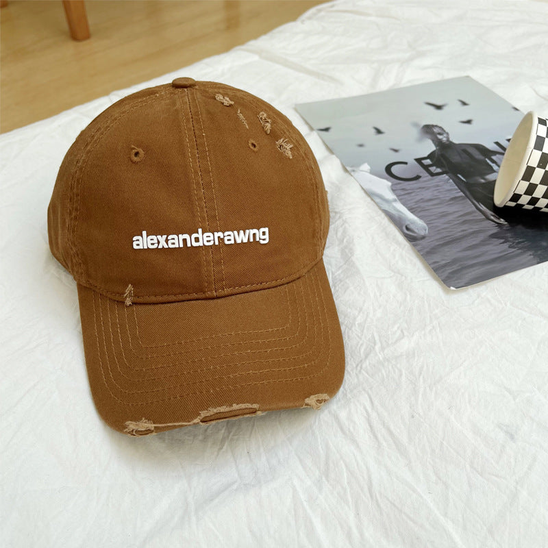 Unisex Slittet Bomull Baseball Caps Skanto