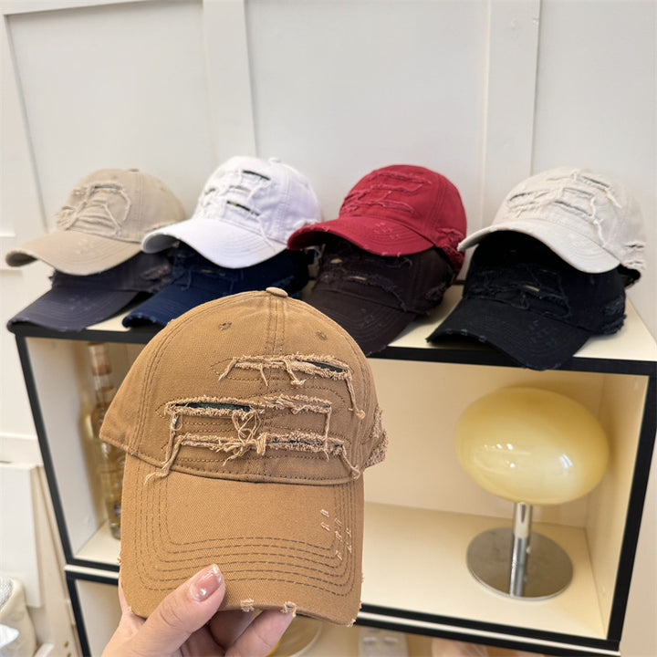 Herre Slitt Denim Baseball Caps Skanto