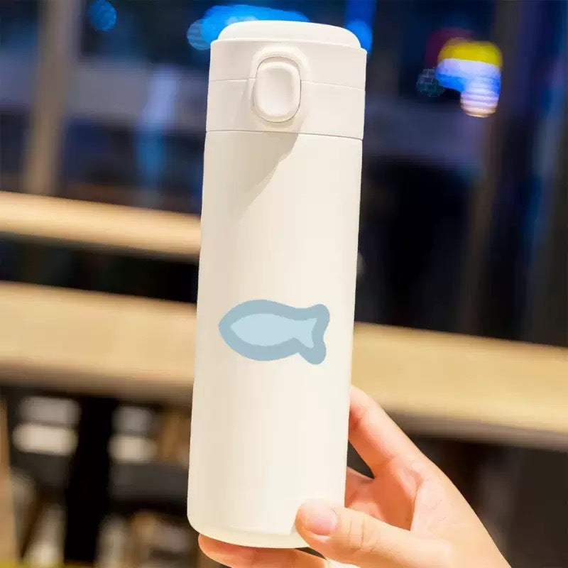 Damen Isoliertrinkflasche mit sicherem Klappverschluss und niedlichem Katzendesign Skanto