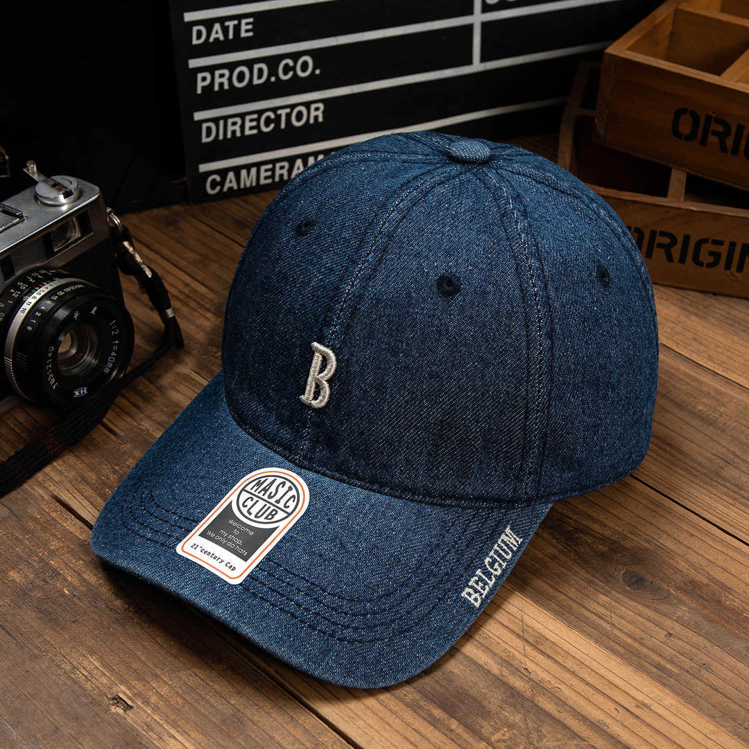 Herre Denim Brodert Baseball Caps Skanto