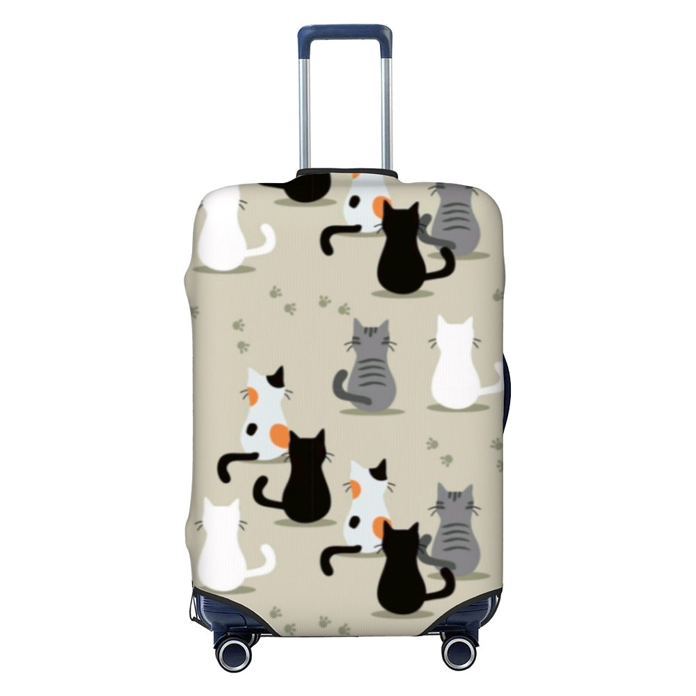 Unisex nan hard skall Kabinentrolley med vintage reiseillustrasjon, 360°-svivelhjul og teleskophåndtak Skanto