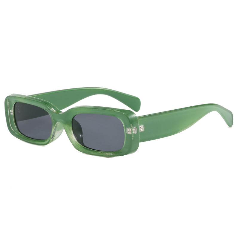 Dame stilig designer solbrille med moderne, rektangulær ramme Skanto