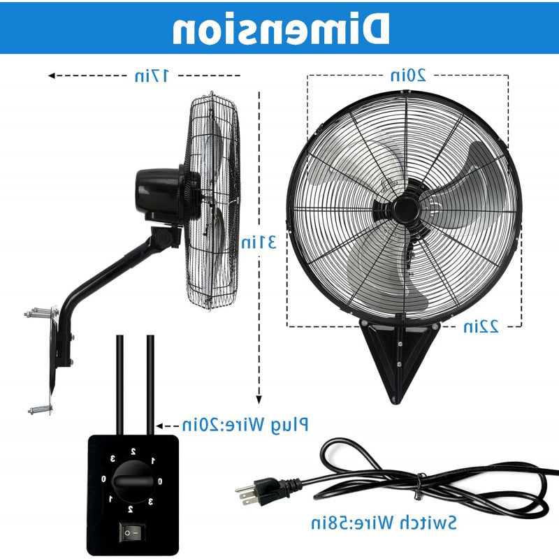 Unisex Veggventilator med kraftig luftsirkulasjon Skanto