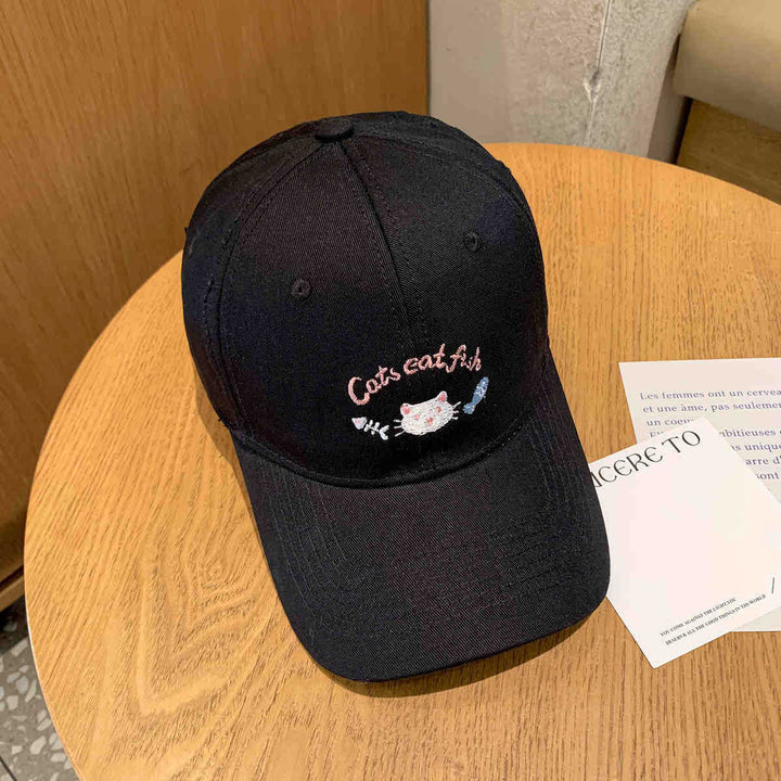 Kvinnebrodert katt-tema baseball cap Skanto